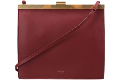 celine clasp bag red|celine bag shoulder.